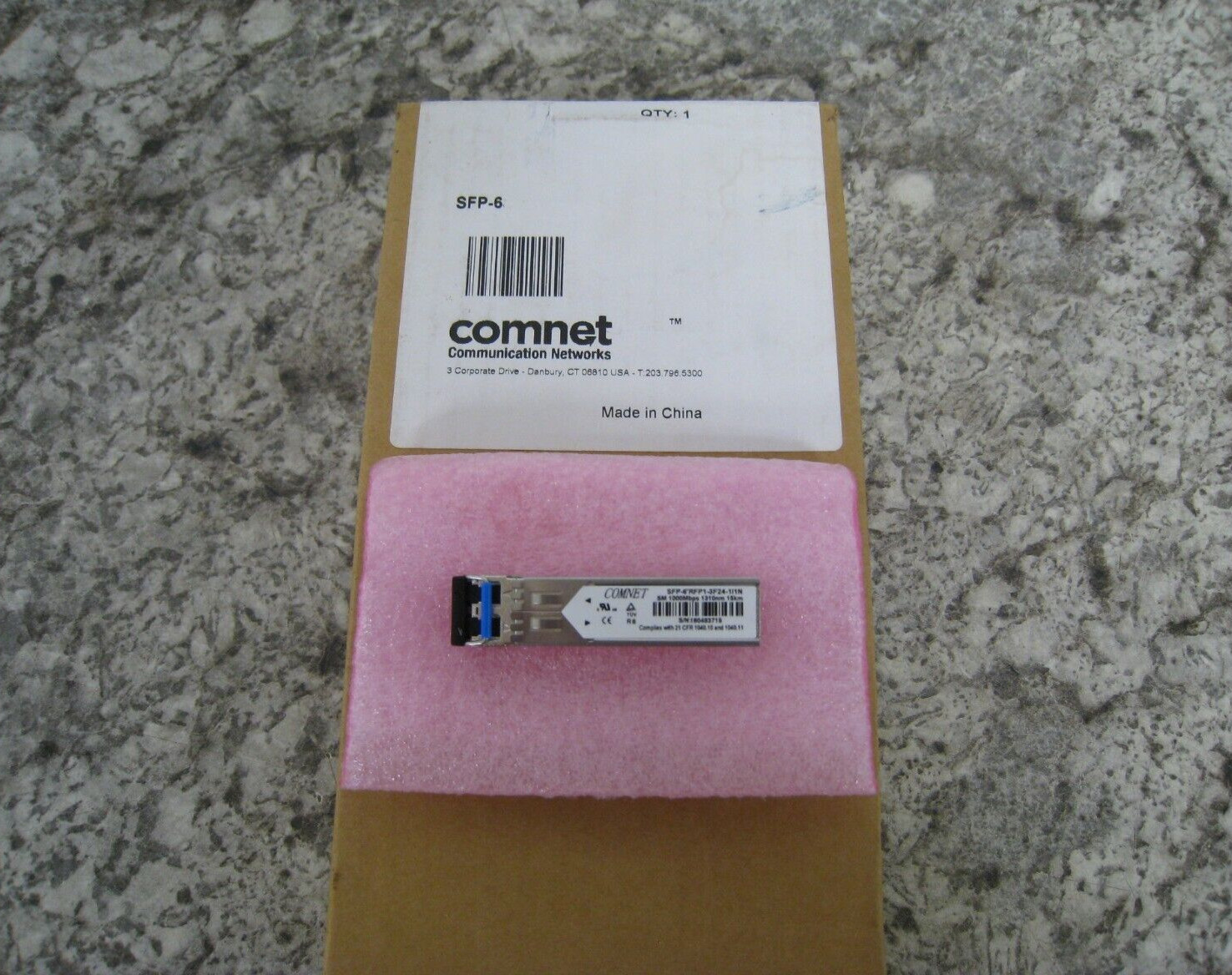 New Comnet SFP-6 Single-Mode 1000Mbps 1310Nm 2-Fiber LC SFP Module 