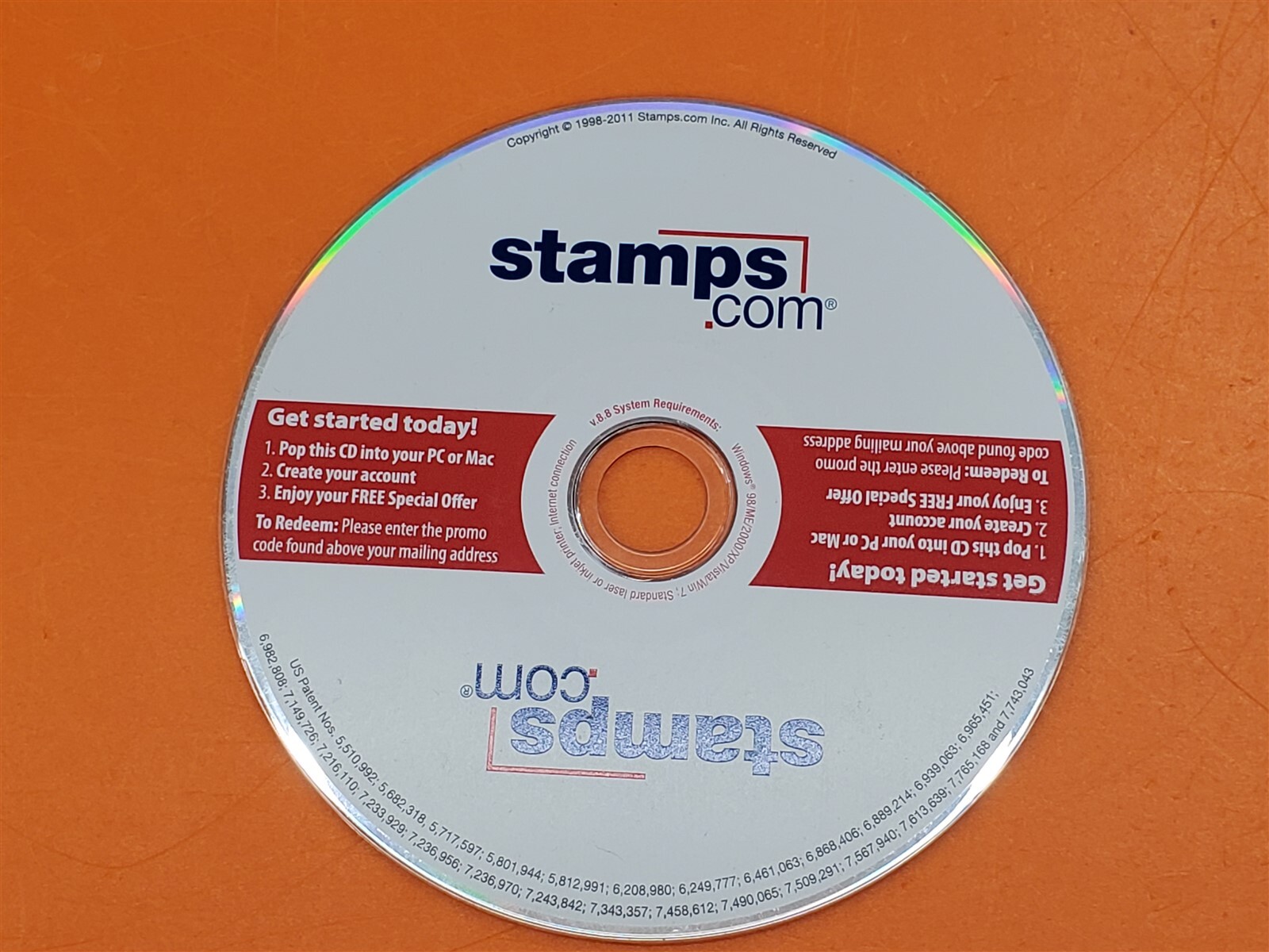 ⭐️⭐️⭐️⭐️⭐️ PC Software CD Disc Stamps.com 1998-2011