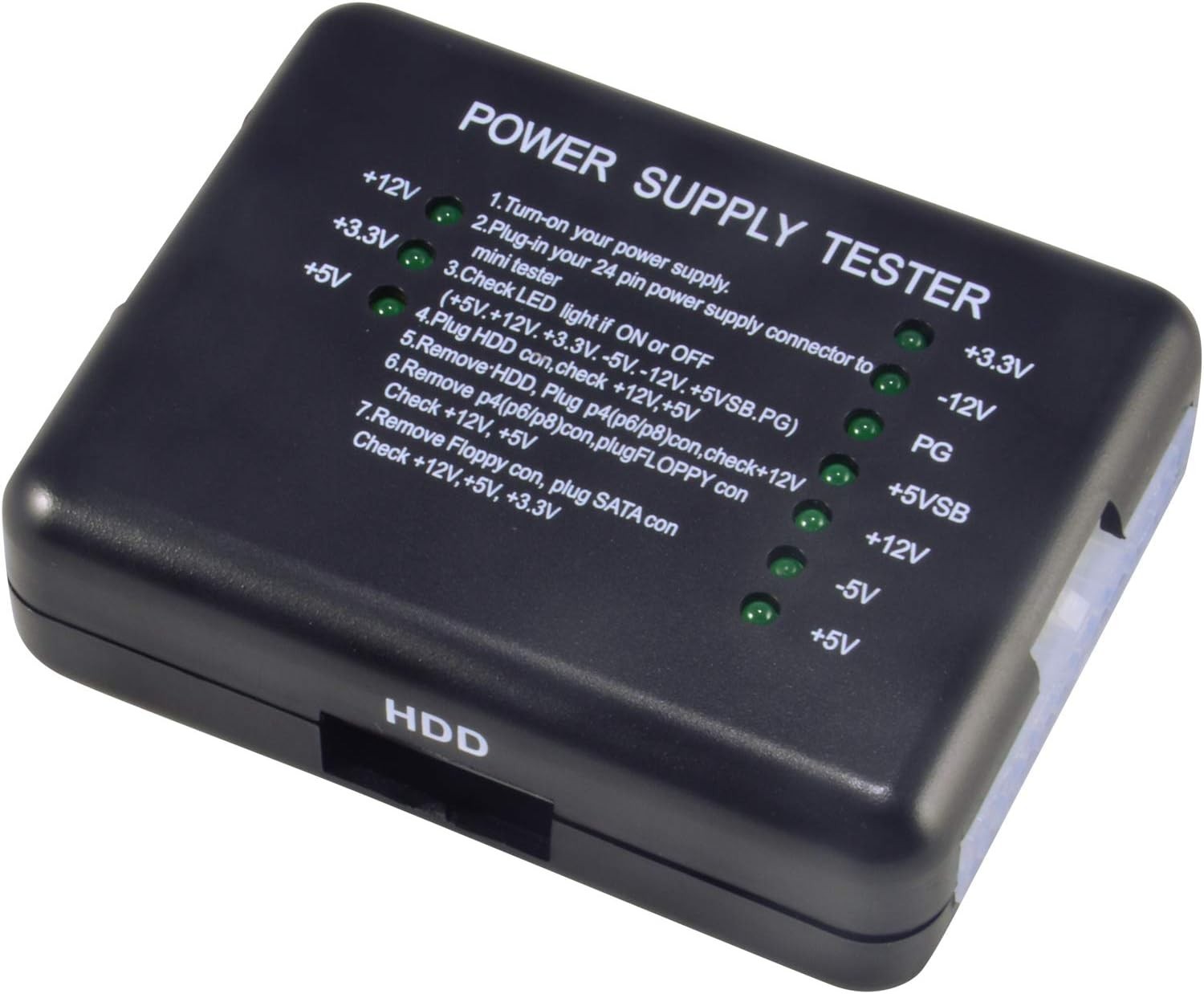PC Computer 20/24 Pin Power Supply Tester With PSU ATX SATA HDD Connectors