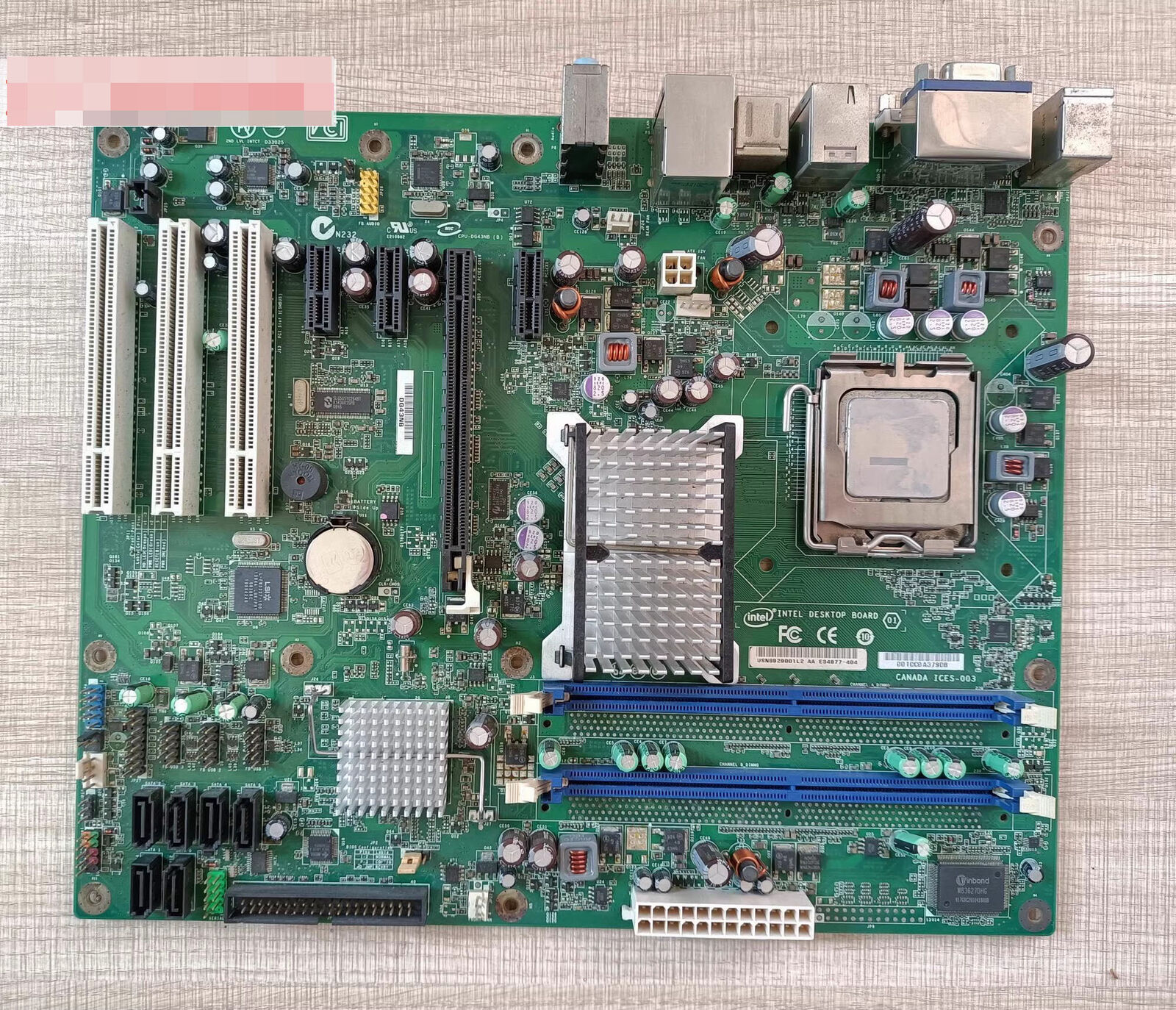 1 pc used   Intel  DG43NB G43 DDR2 with CPU