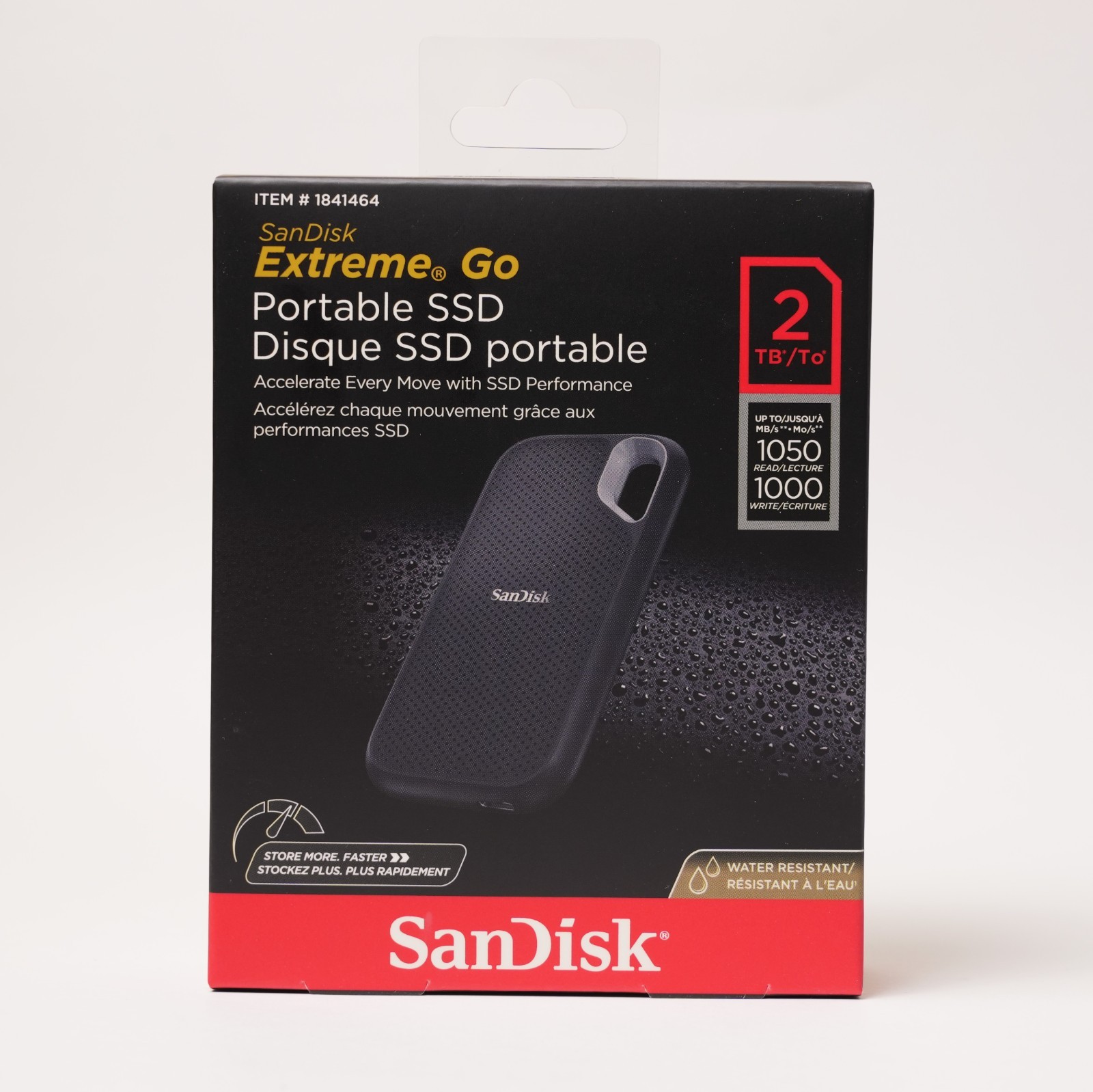 SanDisk NVMe Extreme Go Portable 2TB External SSD  USB 3.2 Gen 2 USB-C