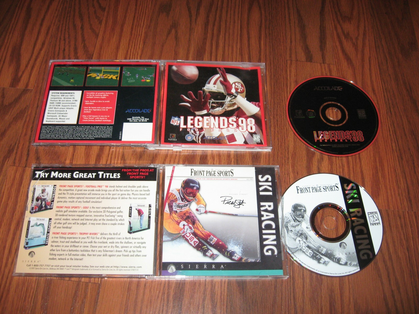 2 PC Games: Legends '98 Football and Front Page Sports Ski Racing on CD-ROM