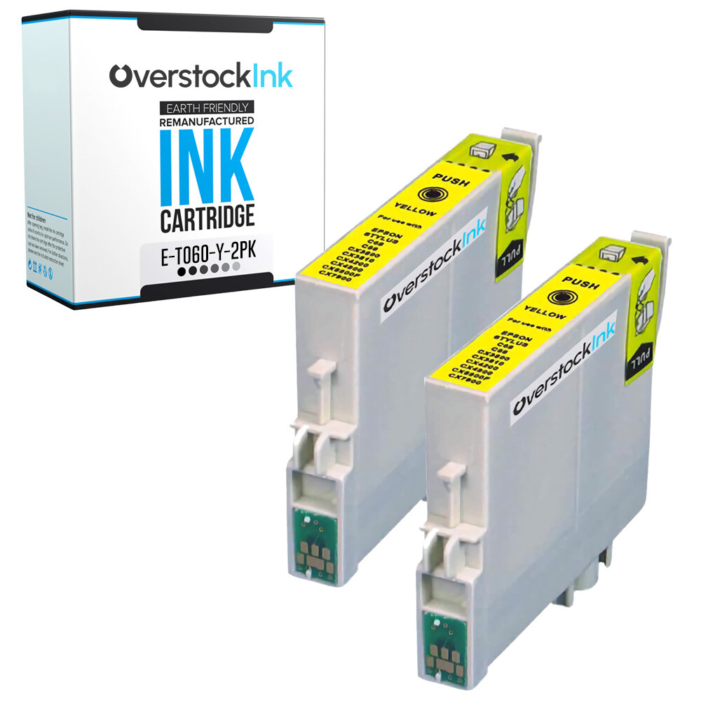 2-Pack Compatible OSI T060 Yellow Ink for Epson Stylus CX4800 CX5800 CX5800F