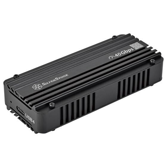 Silverstone MS12B-40G Active Cooling ALUMINUM USB4 TYPE-C NVMe M.2 SSD Enclosure