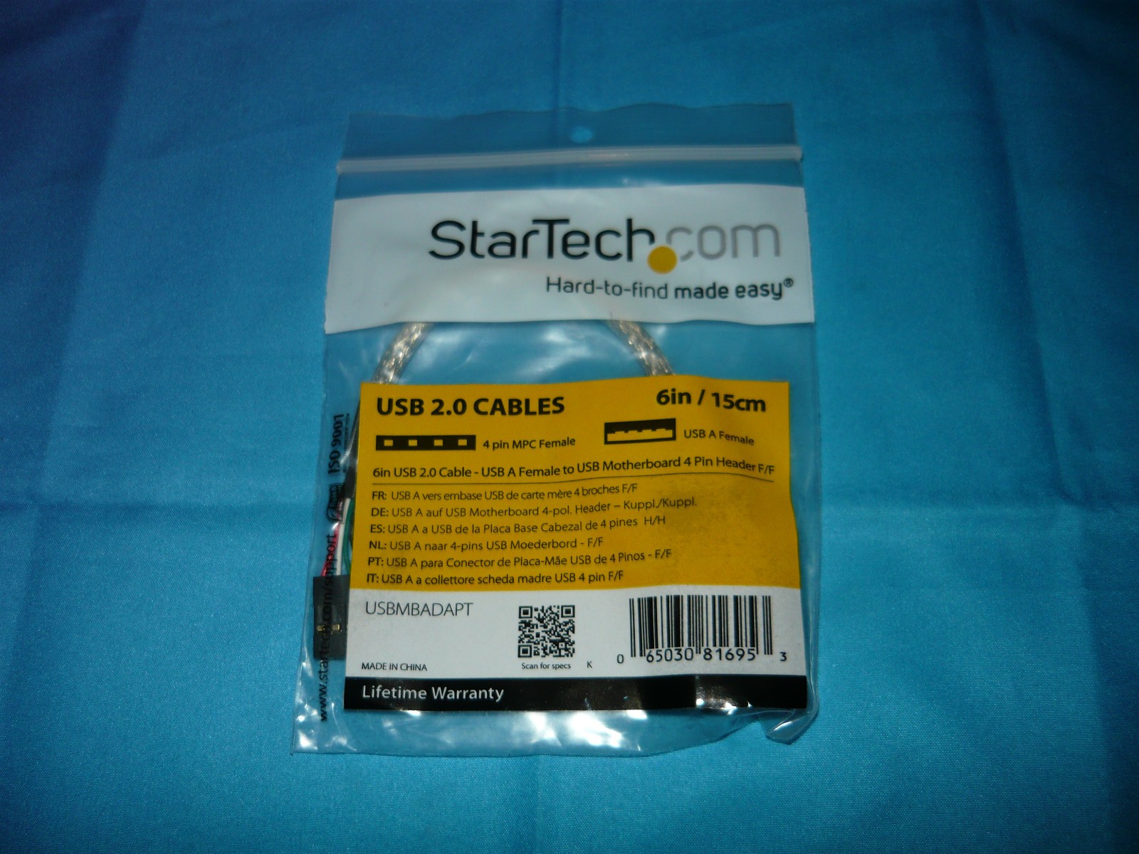 StarTech.com USB 2.0 USB A Female to 4 pin Header USBMBADAPT New Open Box