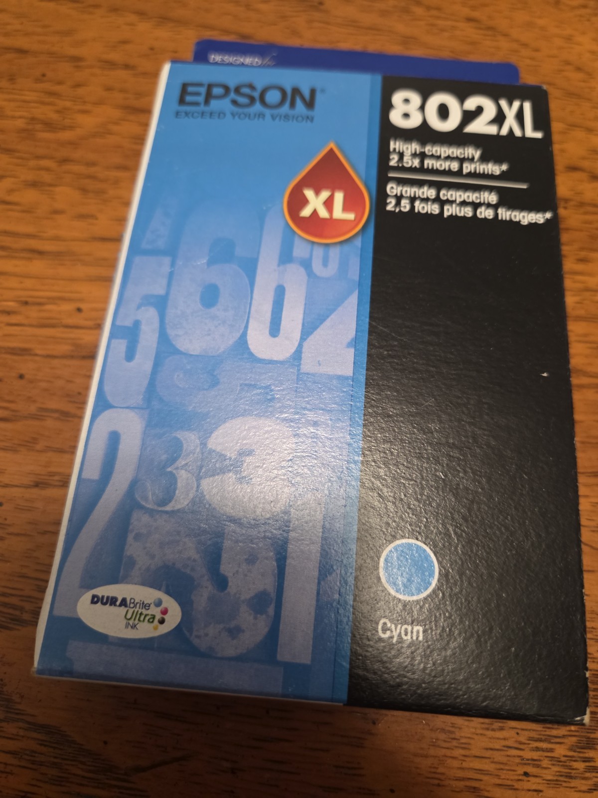 Epson 802XL Cyan High Yield Ink Cartridge T802XL220 Genuine Expires 7/2027
