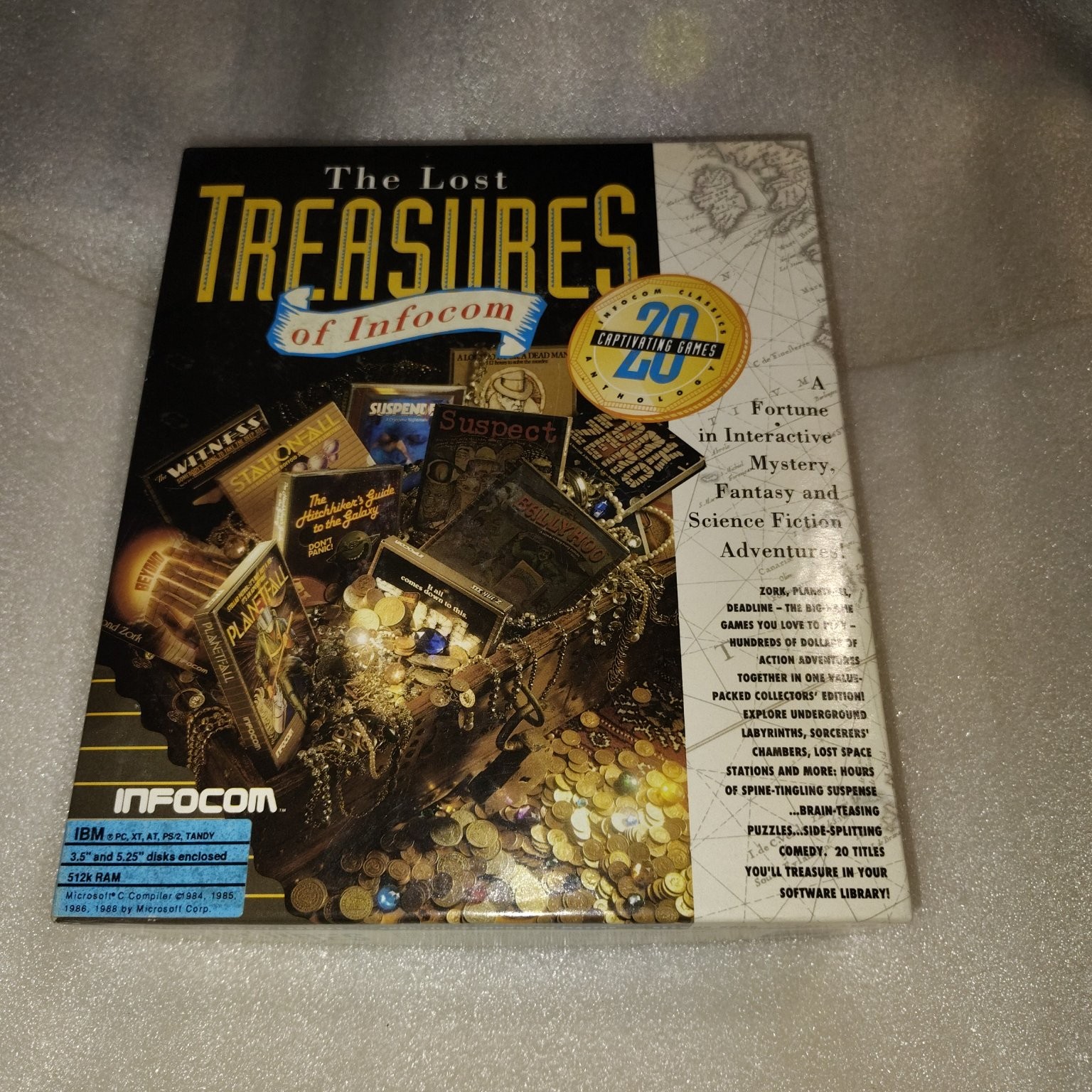 Infocom The Lost Treasures IBM PC XT AT PS/2 Tandy 20 Games Floppy Disk Set
