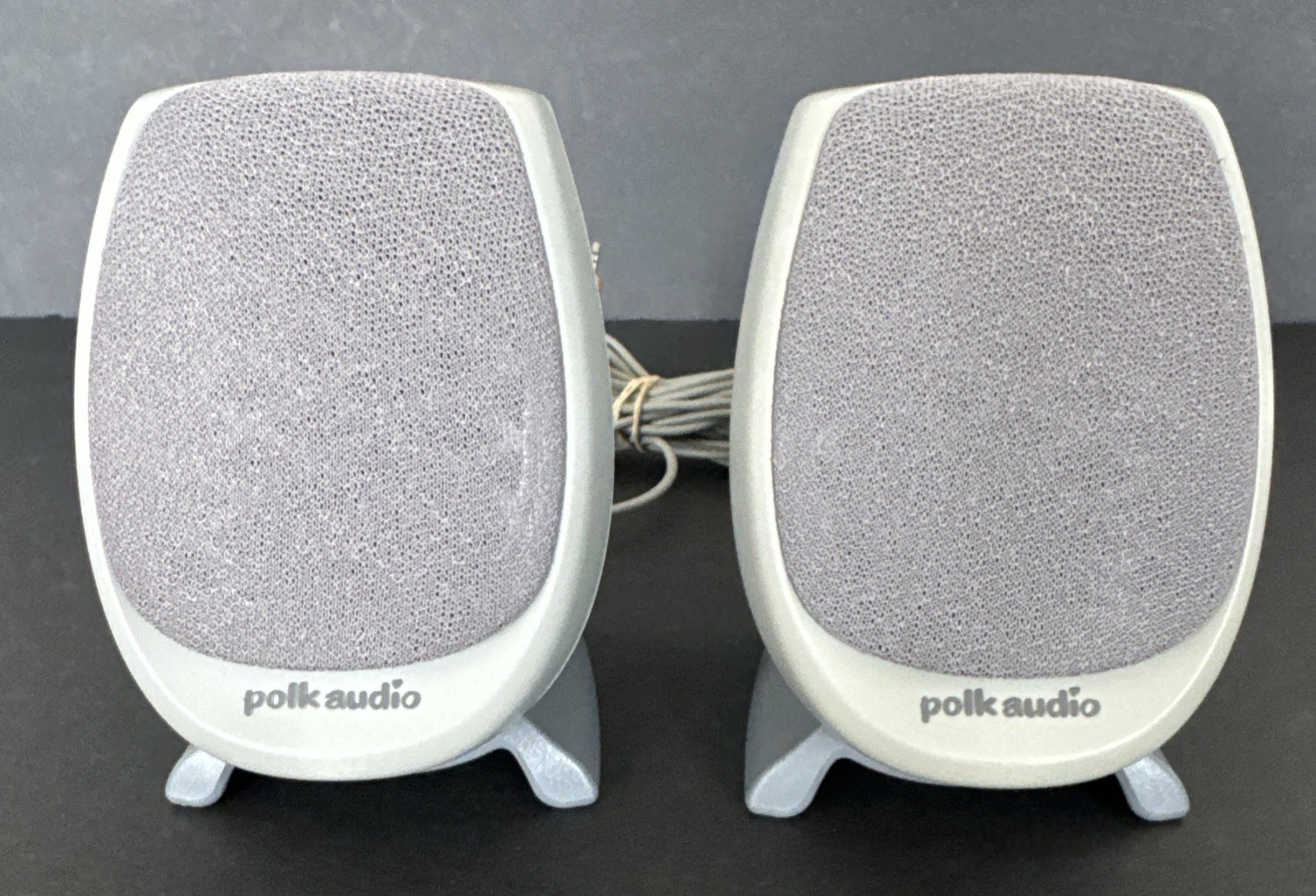 Polk Audio Computer Speakers Retro Wired Left & Right Cube Desktop Gaming