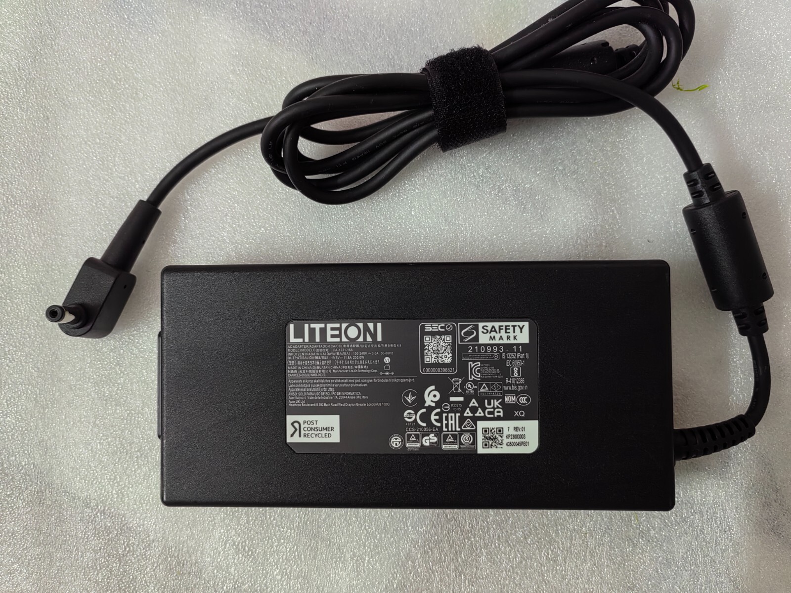 PA-1231-16A 230W For Acer Predator Triton 300 N20C3 PT315-52 LITEON 19.5V 11.8A