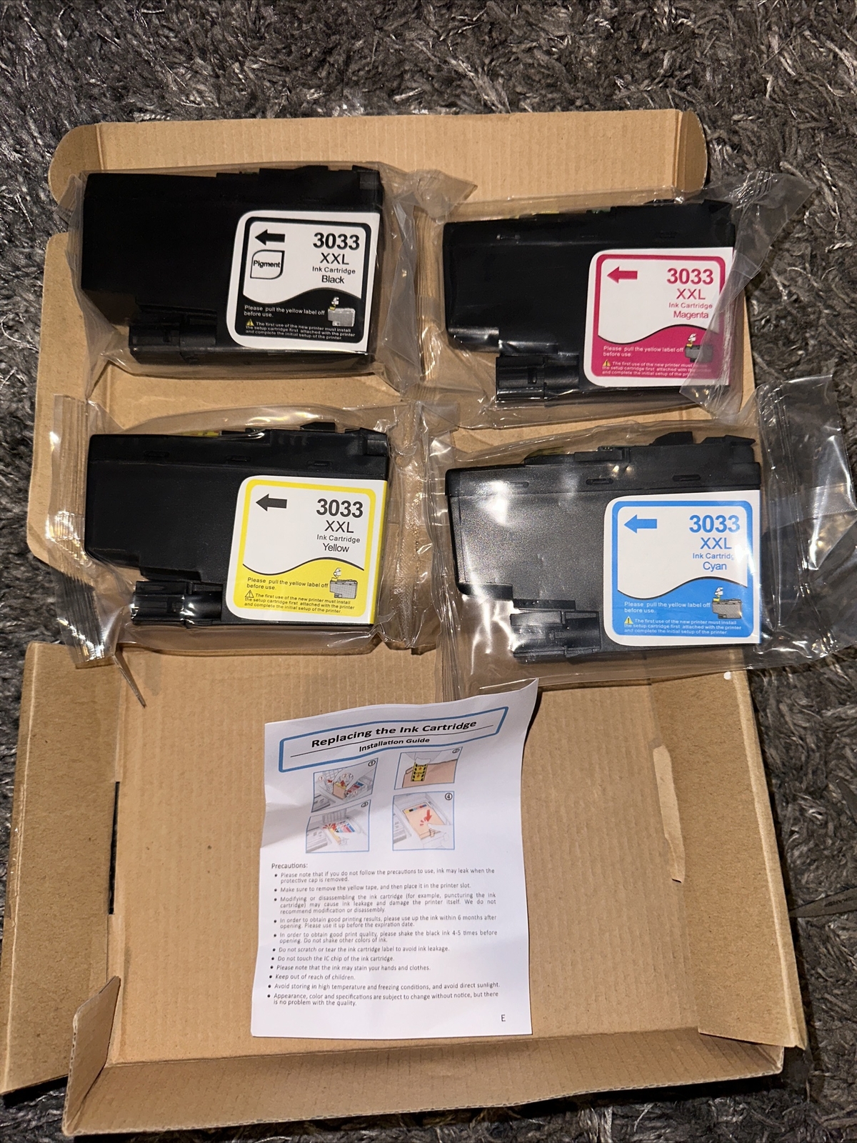 4 Pack LC3033 XXL Ink Cartridge for Brother LC3033 MFC-J995DW MFC-J805DW
