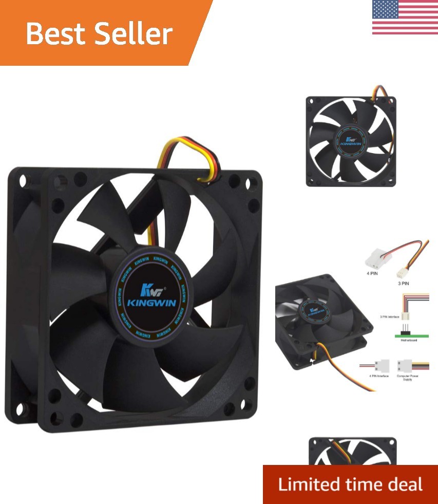 Ultra-Quiet 80mm Computer Fan – Long Life Bearing for Optimal Cooling