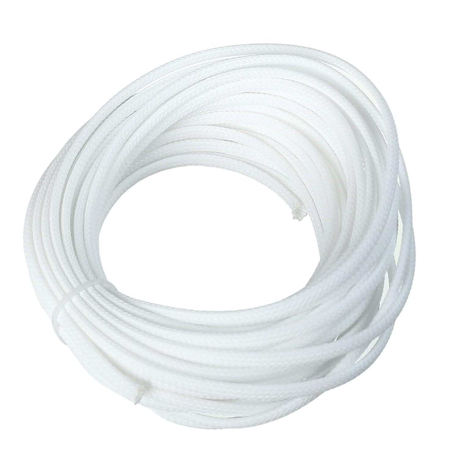 10m/32.8ft Pet Expandable Braid Cable Sleeving Flexible Wire Mesh Sleeve White 4
