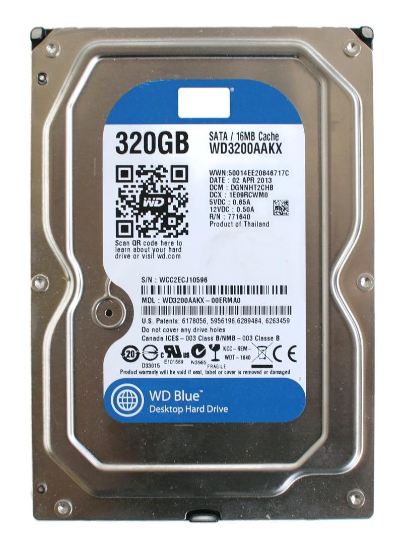 Wd blue 320gb hdd sata/16mb cache 21aug2013, dcm: hgnnktjmeb