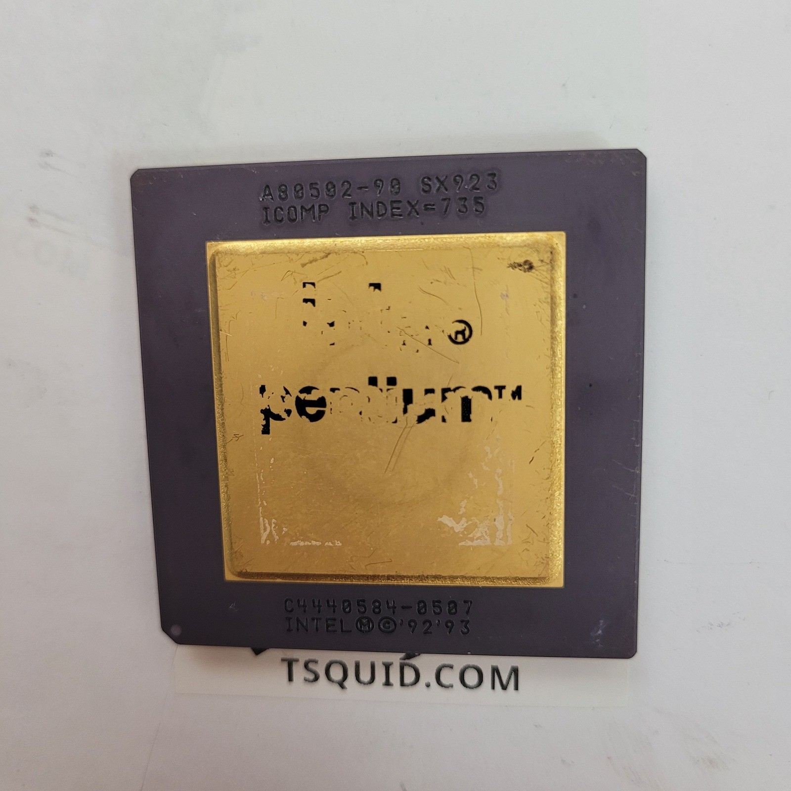 Intel Processor A80502-90 SX923 Pentium 90MHz Gold Top Ceramic CPU RARE WORKS