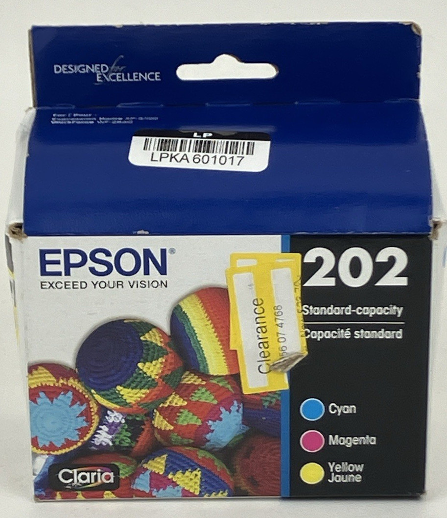 Epson T202520-S Tri-Color Ink Cartridge Magenta Yellow Cyan EXP - 07/2027
