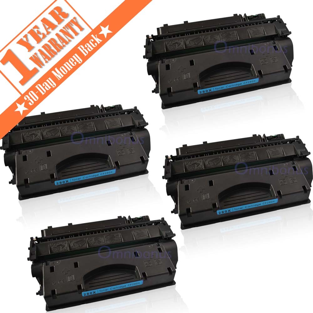 4 PK High Yield CF280X 80X Toner For HP Laserjet Pro 400 M401dn M425dn M401n