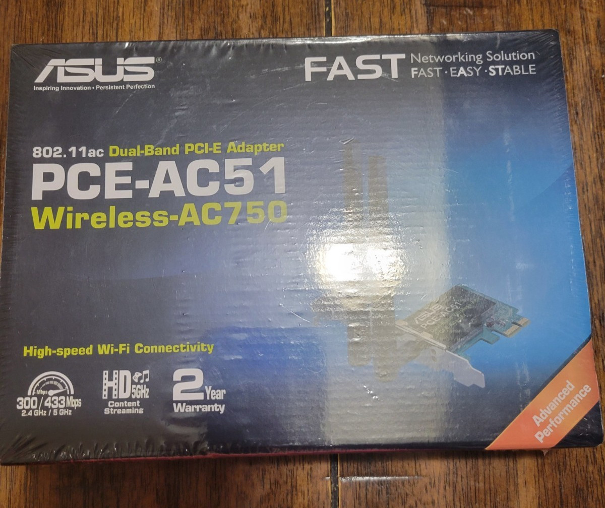 Asus Model PCE-AC51 Wireless Card PCI New In Box Sealed