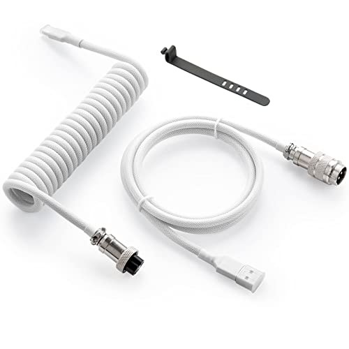 Gunmjo Pro Custom Coiled USB C Cable for Gaming Keyboard 1.5M Usb-c to Usb-a