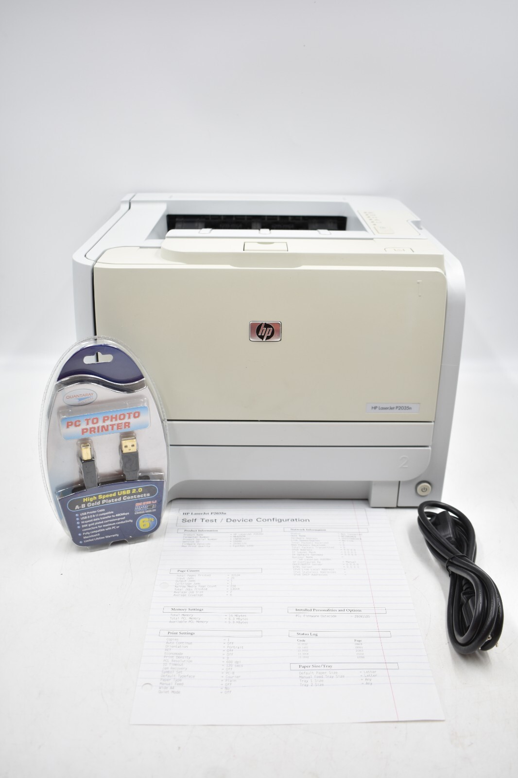 HP LaserJet P2035N Workgroup Laser Printer  TESTED And Working
