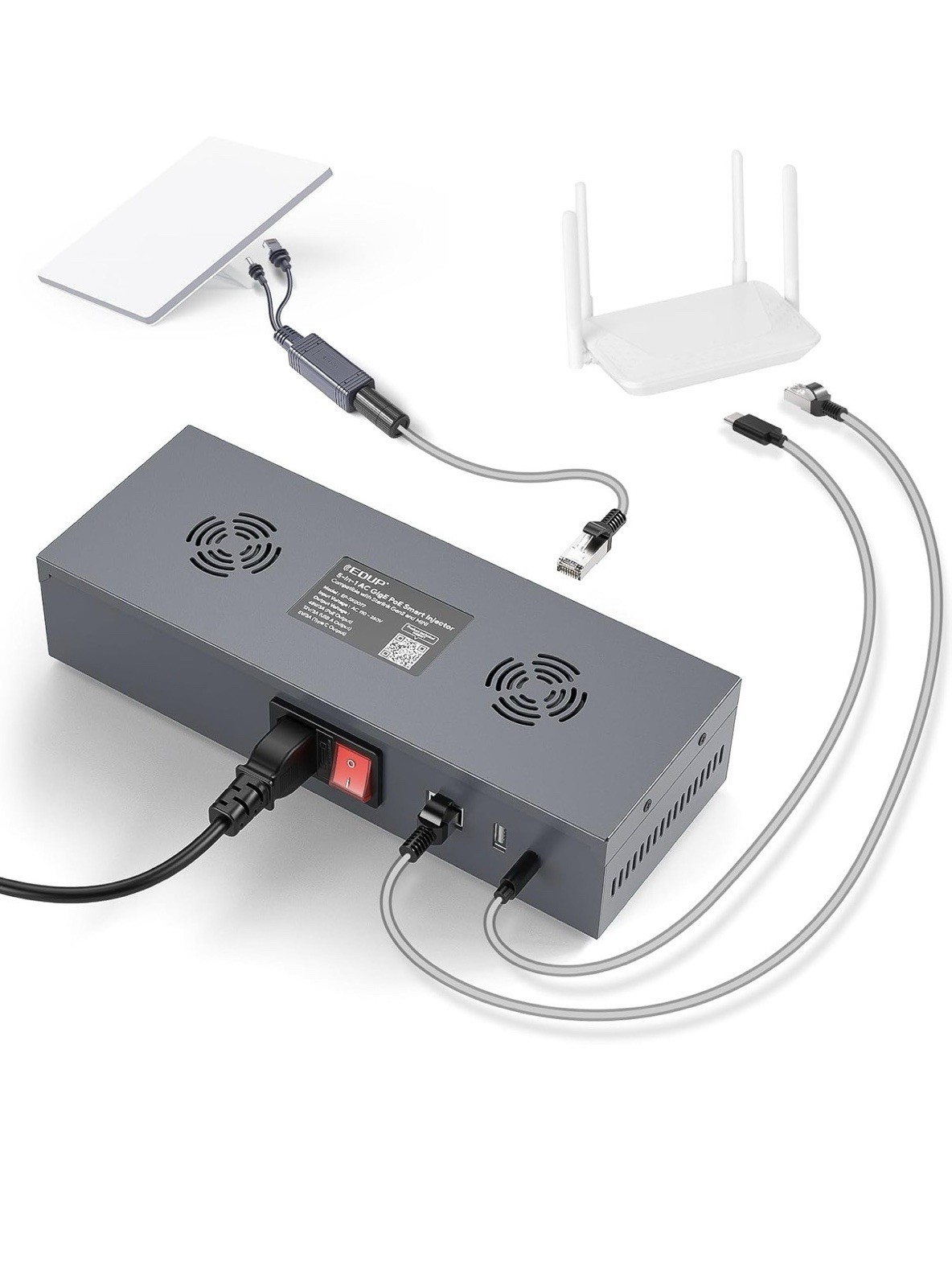 QUIDDITY Star Link Mini Poe Kit: 180W Gigabit Ethernet Surge & ESD Protection