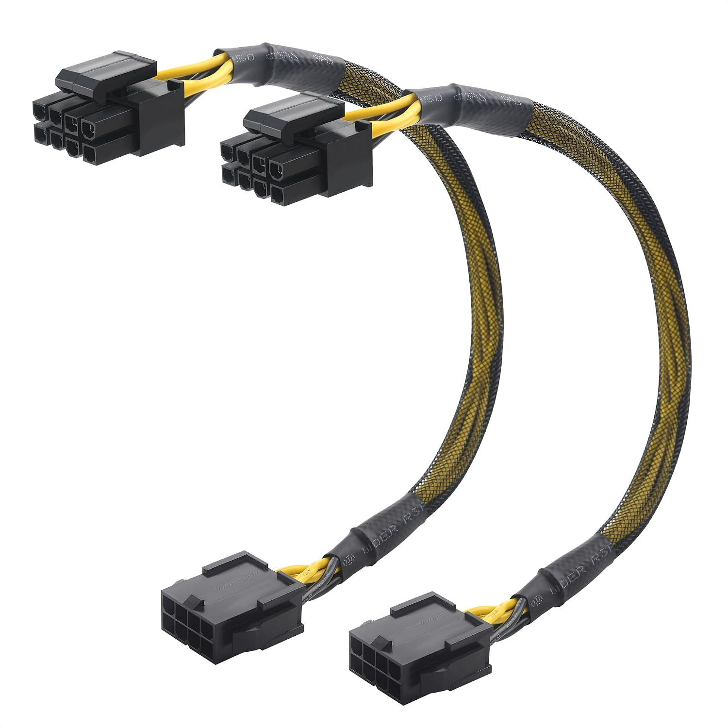 2-Pack 8-Pin EPS CPU Extension Cable, 10 Inches