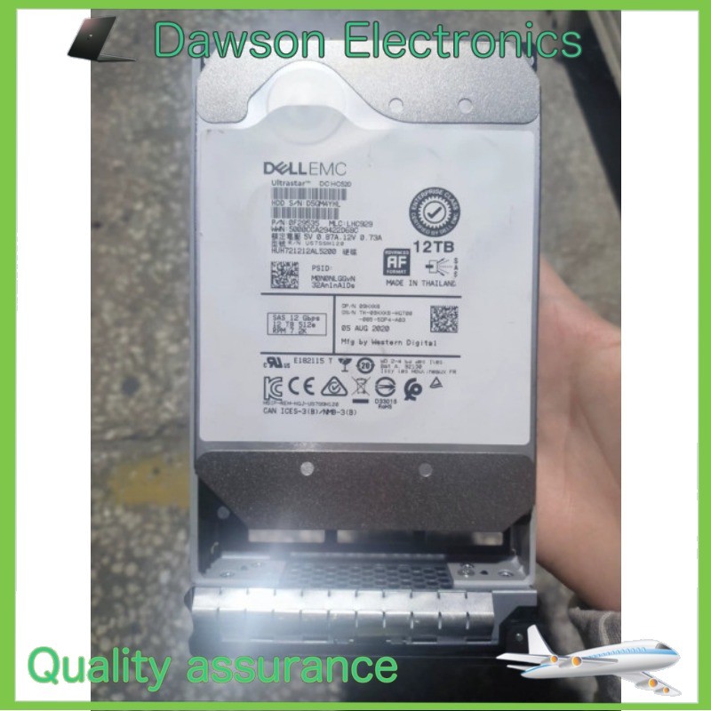 New Dell 12TB SAS 12T 3.5" 09HXK6 07KT9W 0YMN53 R730 ME4024 Hard Drive