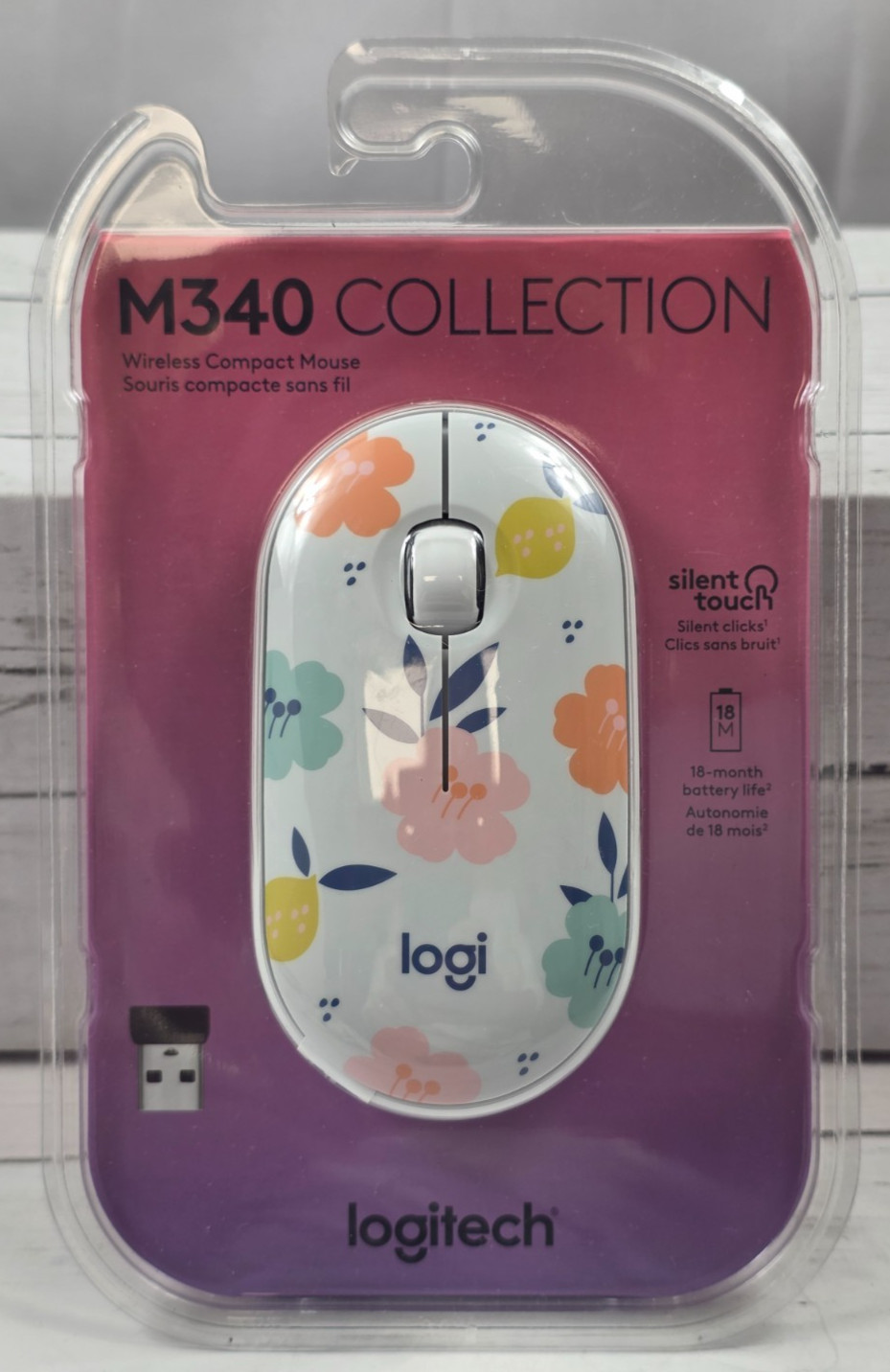 Logitech M340 Collection Wireless Compact Mouse (Floral Bouquet)