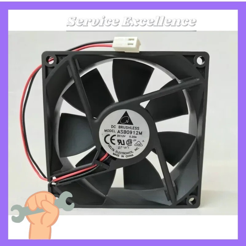 One Delta Electronics ASB0912M Server Cooling Fan DC 12V 0.20A 92*92*25mm 2-Pin