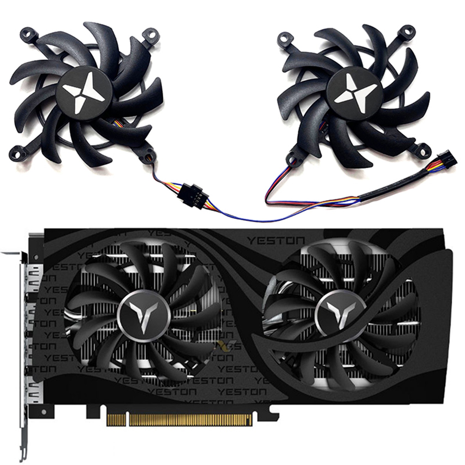 for YESTON RX6600XT RX6600 6500 8GB GAEA Graphics Card Cooling Fan Replacement