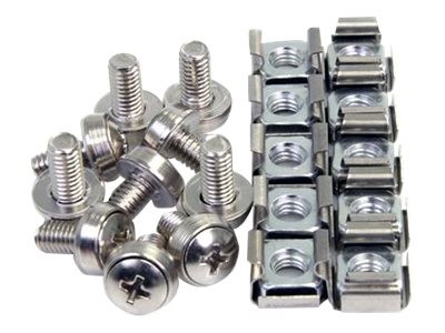 StarTechcom 100 Pkg M6 Mounting Screws and Cage Nuts CABSCREWM62