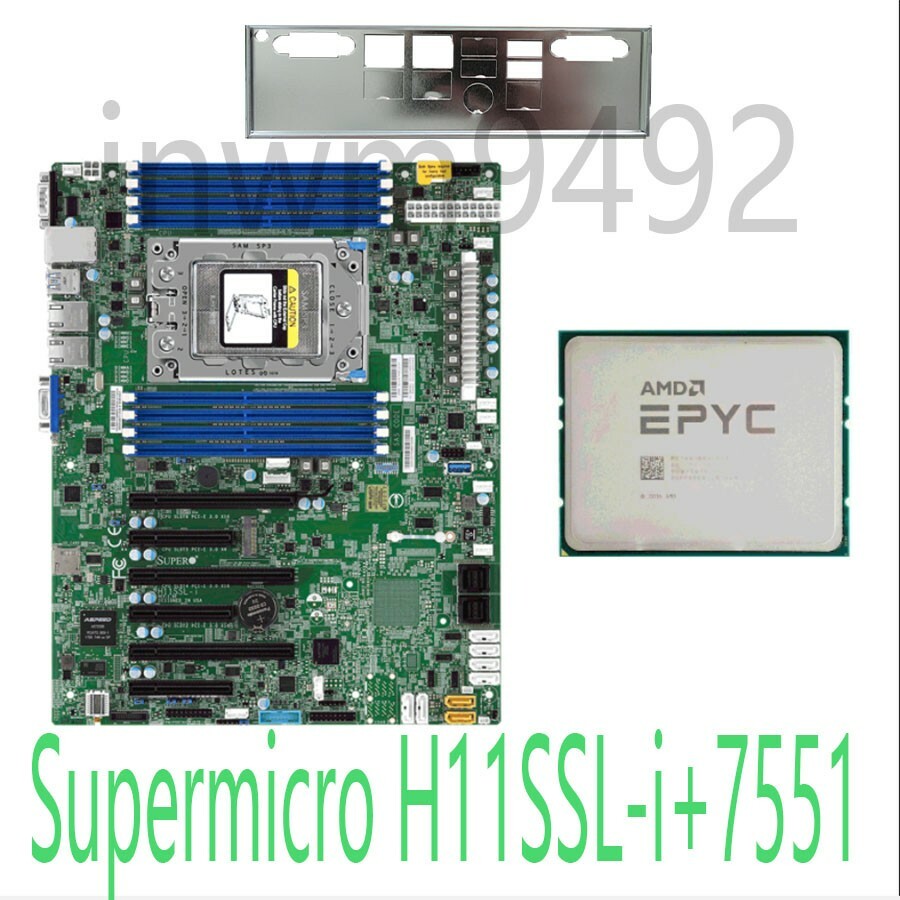 AMD EPYC™ Supermicro H11SSL-i + 7551 32cores 64threads 2.0 GHz motherboard+ CPU