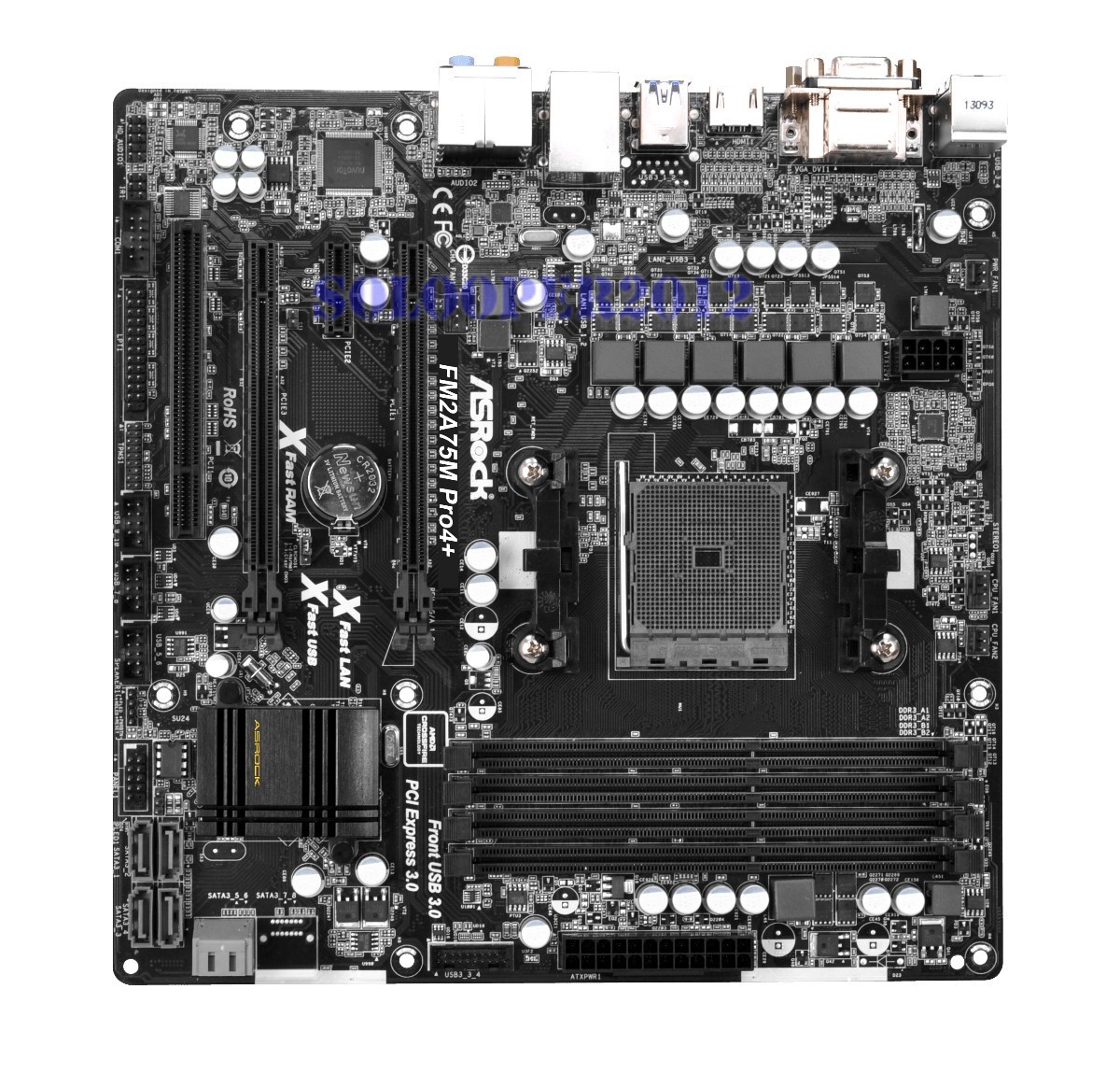 ASRock FM2A75M Pro4+ Socket FM2+ Motherboard AMD A75 DDR3 DIMM USB3.0 Micro ATX