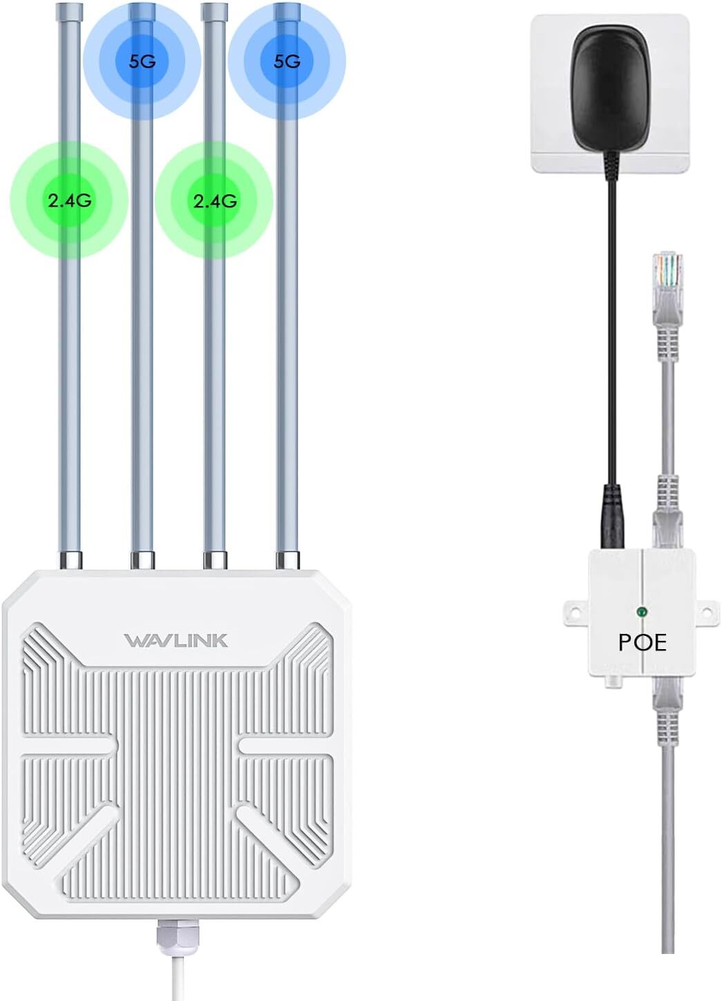 AX1800 AX3000 WiFi Extender Booster Dual Band WiFi 6 Router Outdoor Access Point