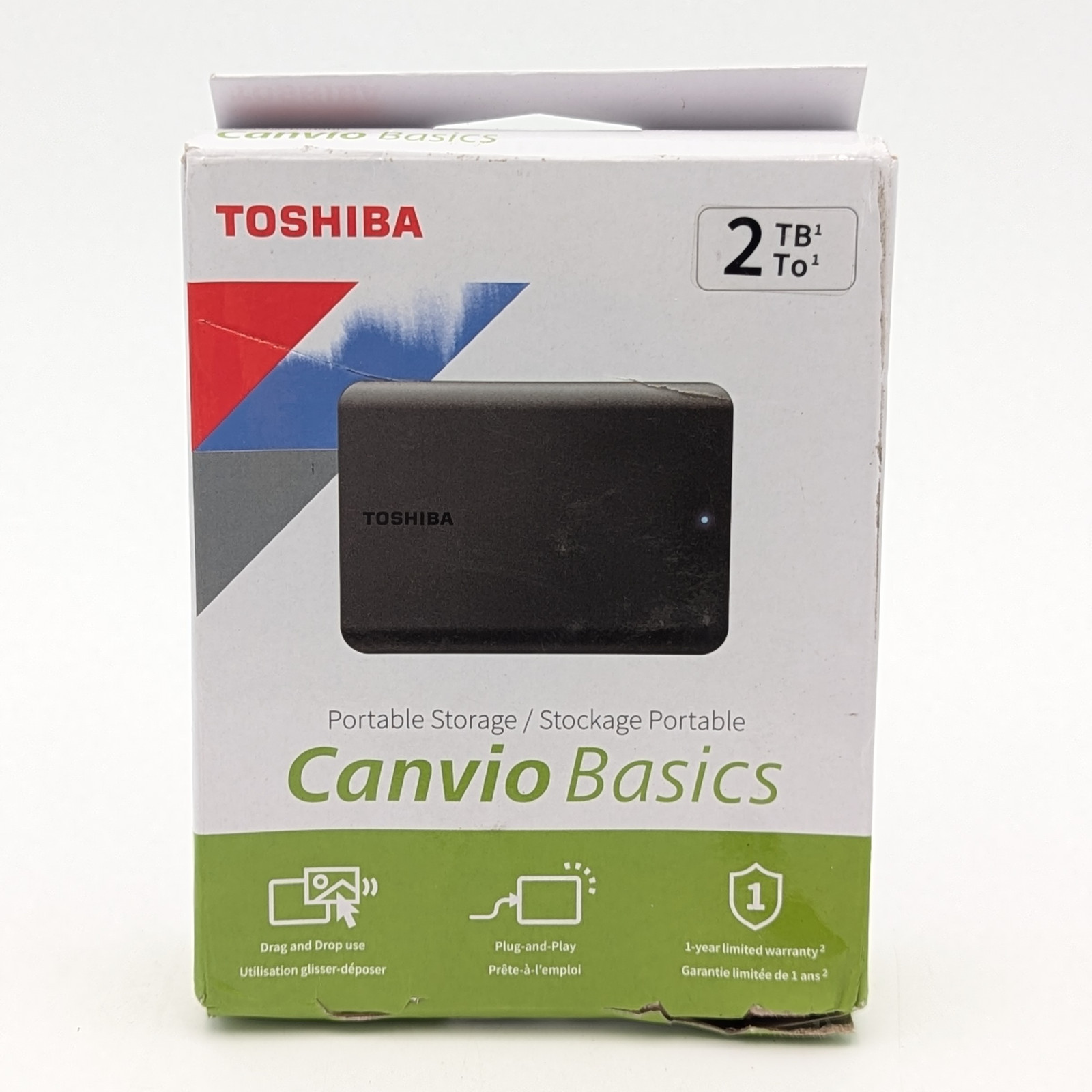 Toshiba Canvio Basics 2TB Portable Storage External Hard Drive HDTB520XK3AA