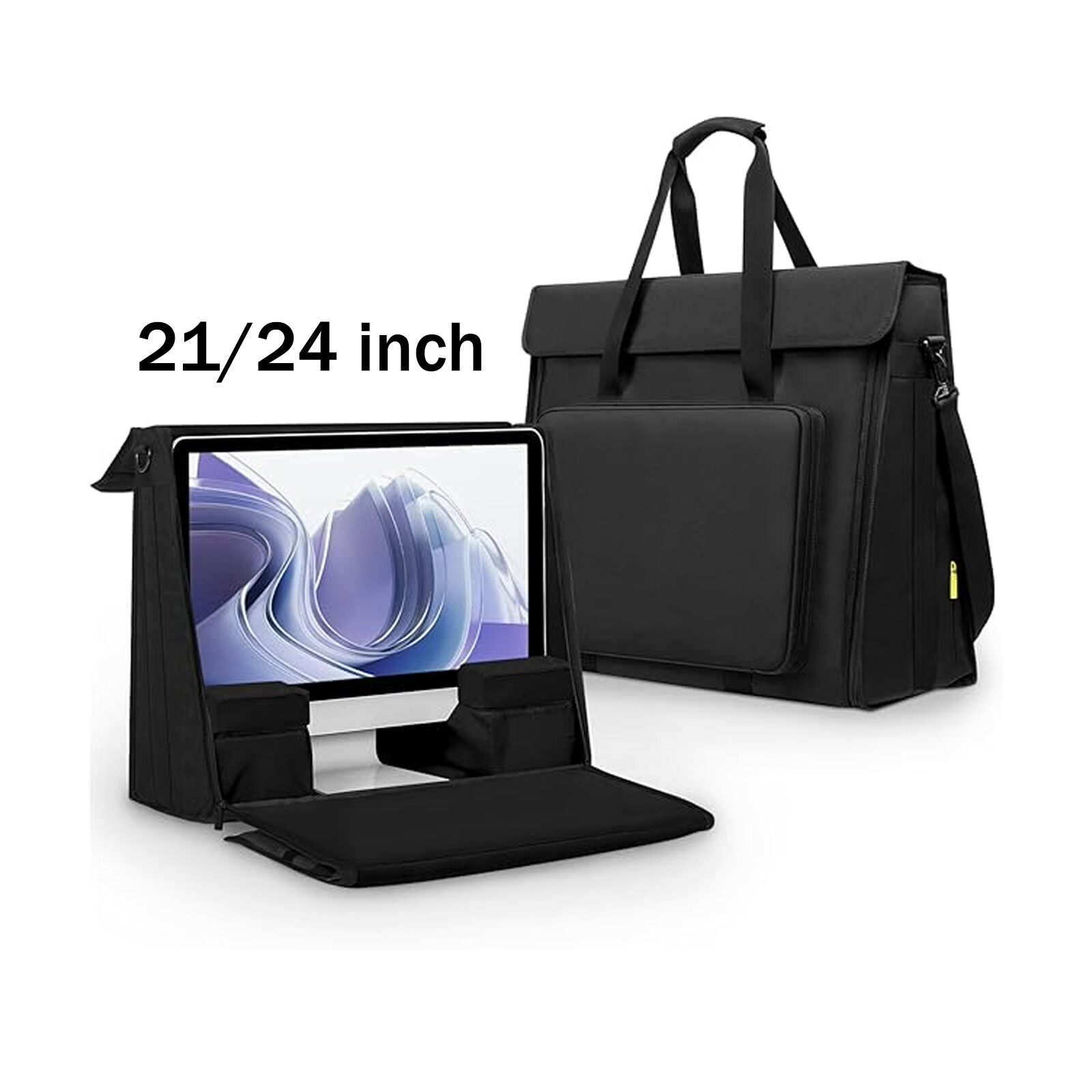 21.5"/24" Carrying Case for iMac Desktop Computer Bag Travel Storage Bag Black
