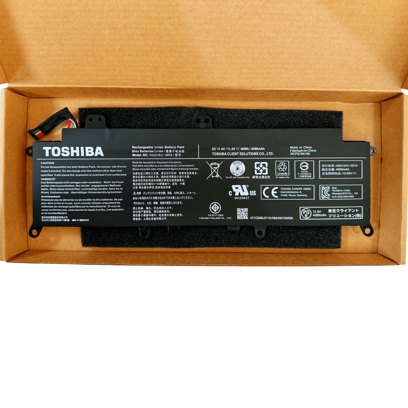 PA5278U-1BRS Genuine Battery for Toshiba Tecra X40-D X40-E X40-F Portege X30-D