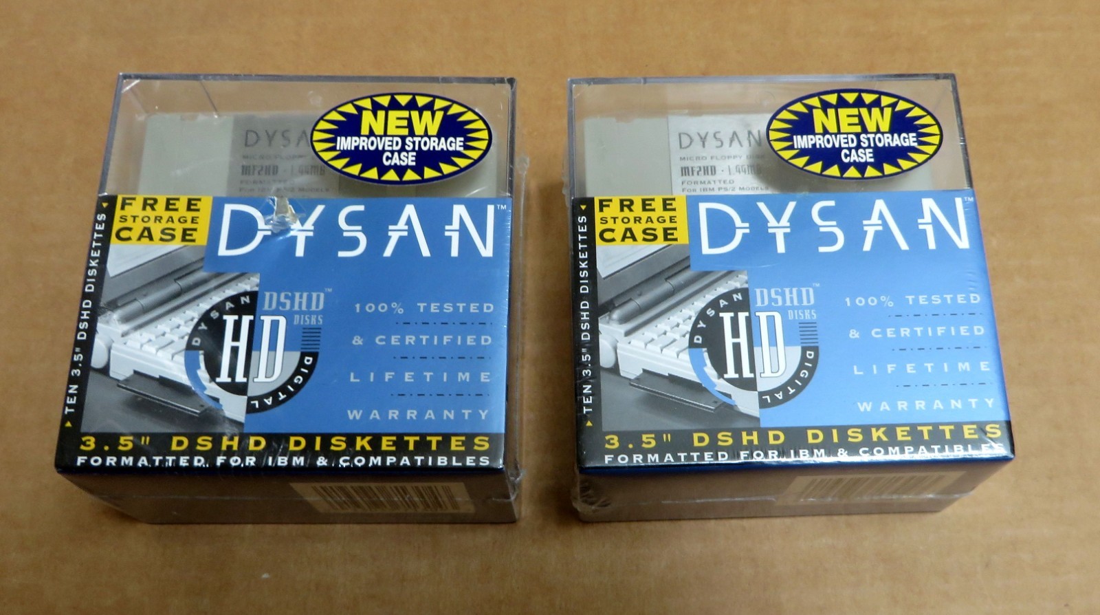 Dysan DSHD  3.5" Floppy Disks Two 10-packs With Storage Cases NEW Sealed