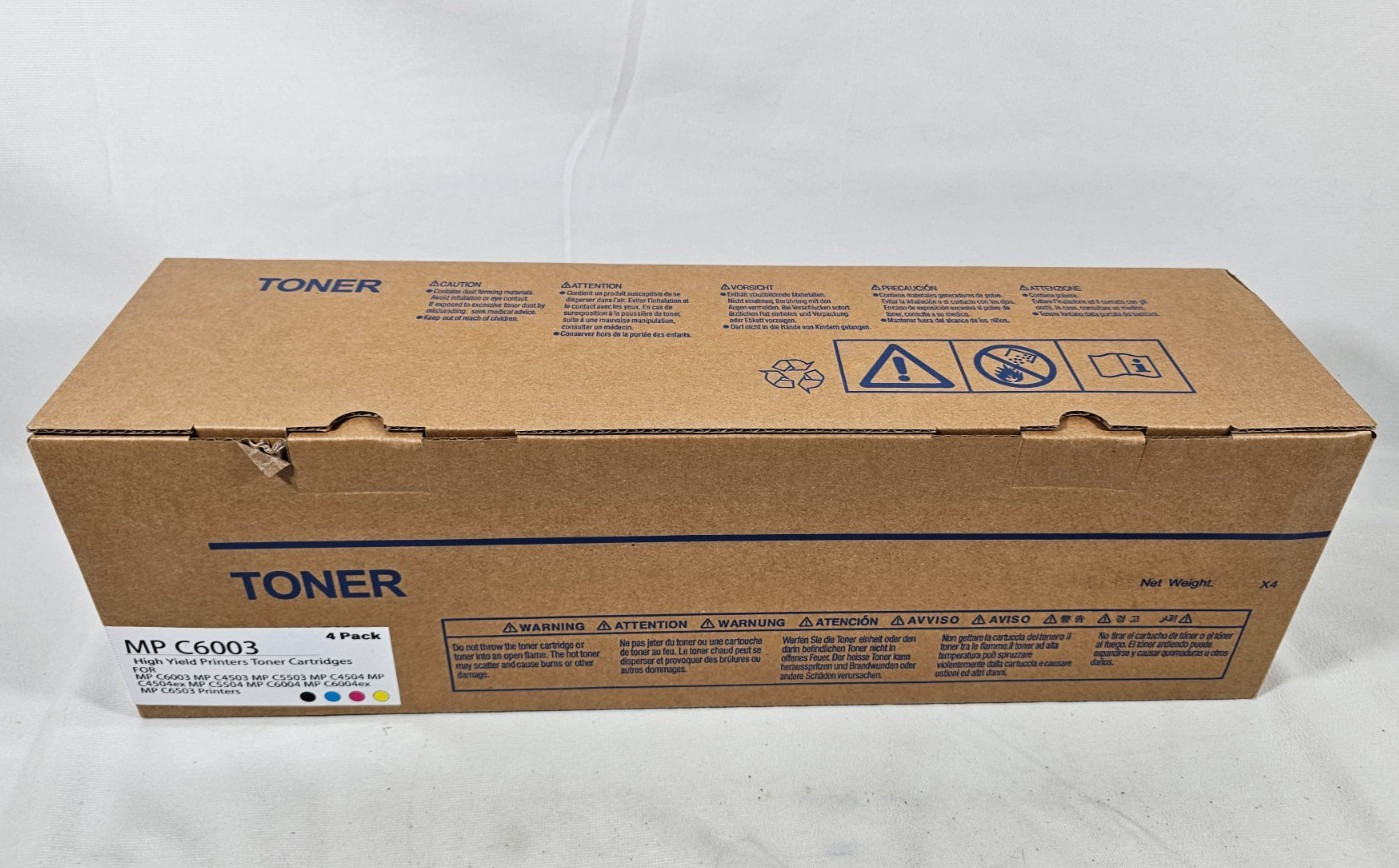 For Ricoh Aficio MP C6003 MP C4503 4x Toner Cartridge Black Cyan Magenta Yellow