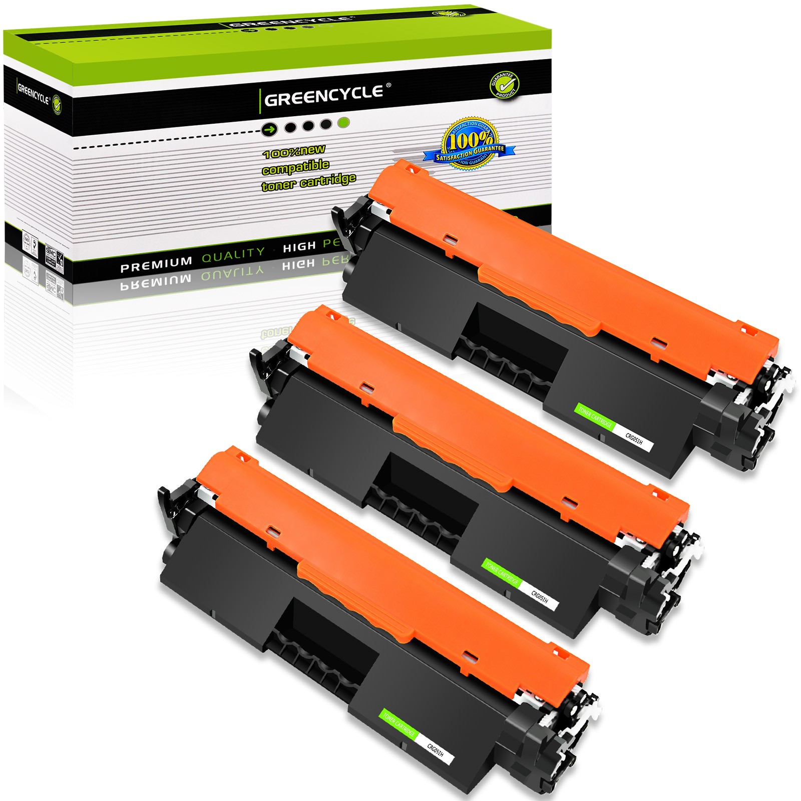 3PK CRG-051H Toner Compatible with Canon IMAGECLASS 2169C001AA LBP162dw MF264dw