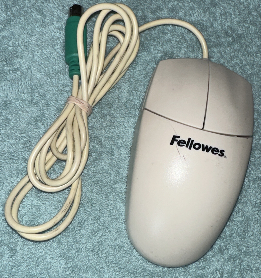 Fellowes 2-Button Mouse - White,  #98920 Computer Mouse Wired