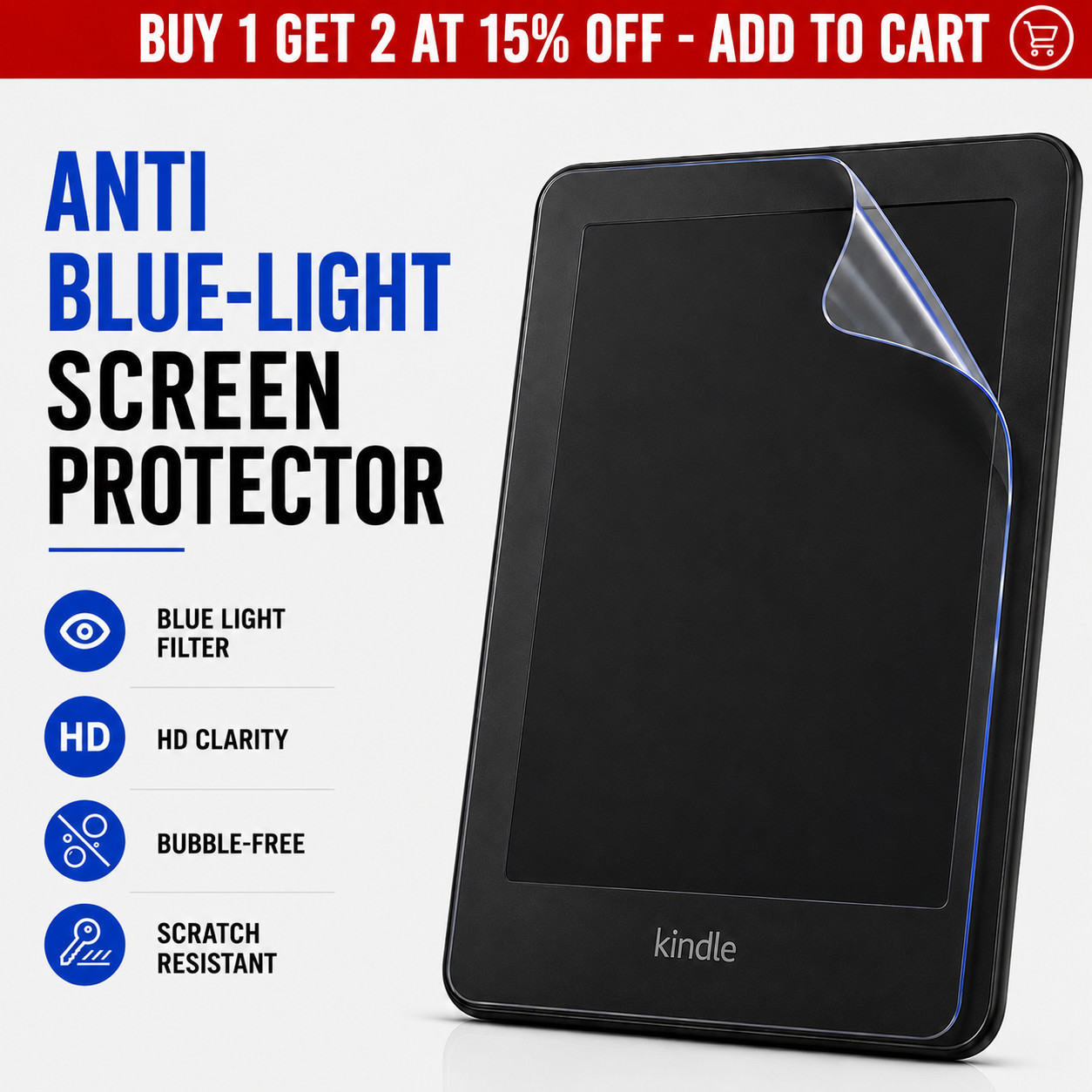 Amazon Kindle 2019/2022/2024 Screen Protector Anti-Blue Light Matte