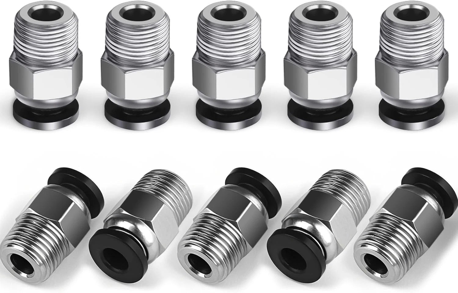 10PCS Premium PC4-M10 Pneumatic Quick Connector Fittings, Bowden Tube... 