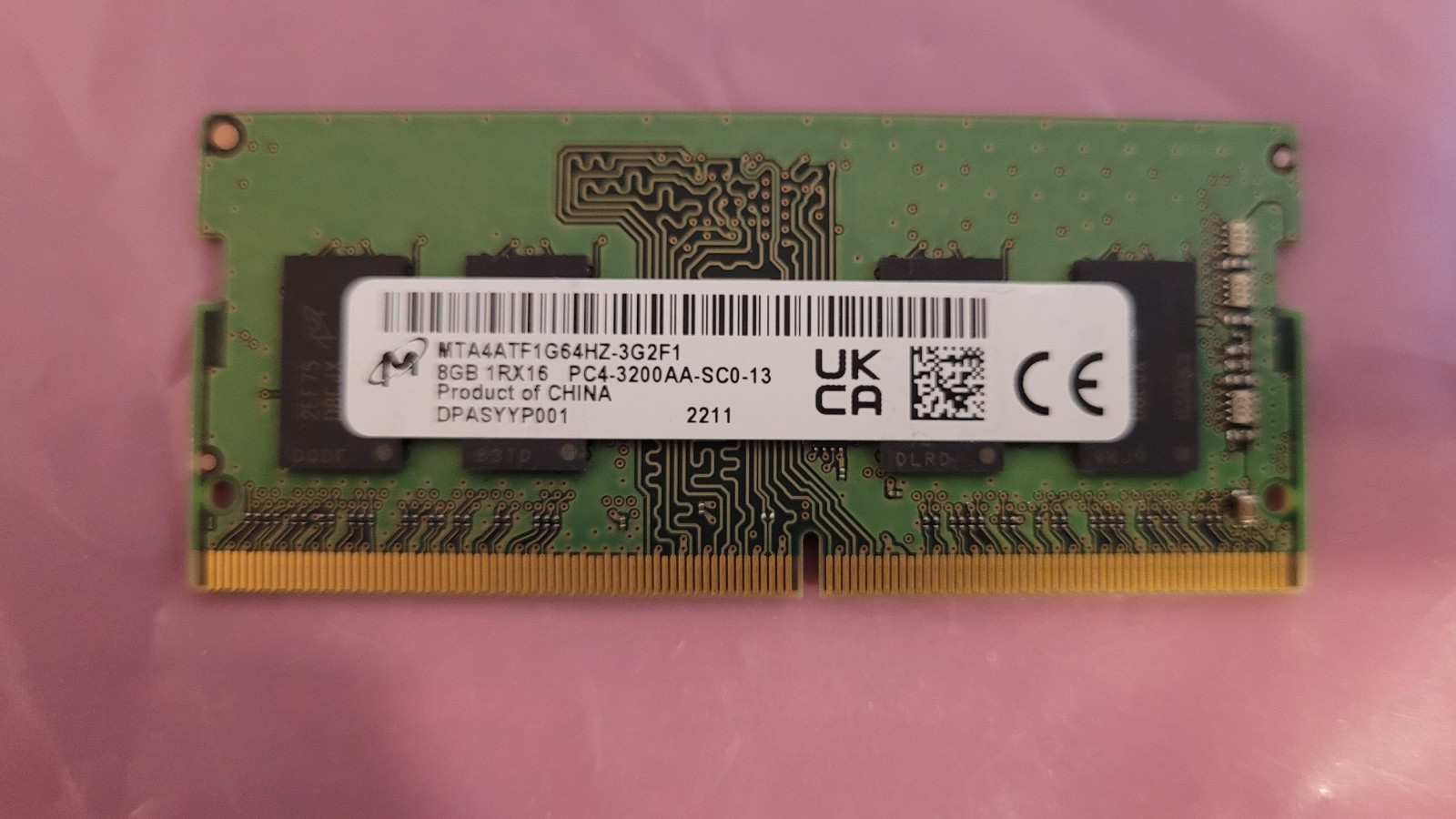 Micron 8GB PC4 3200 DDR4 3200MHz PC4 25600 1.2V CL22 1Rx16 Laptop Ram Memory