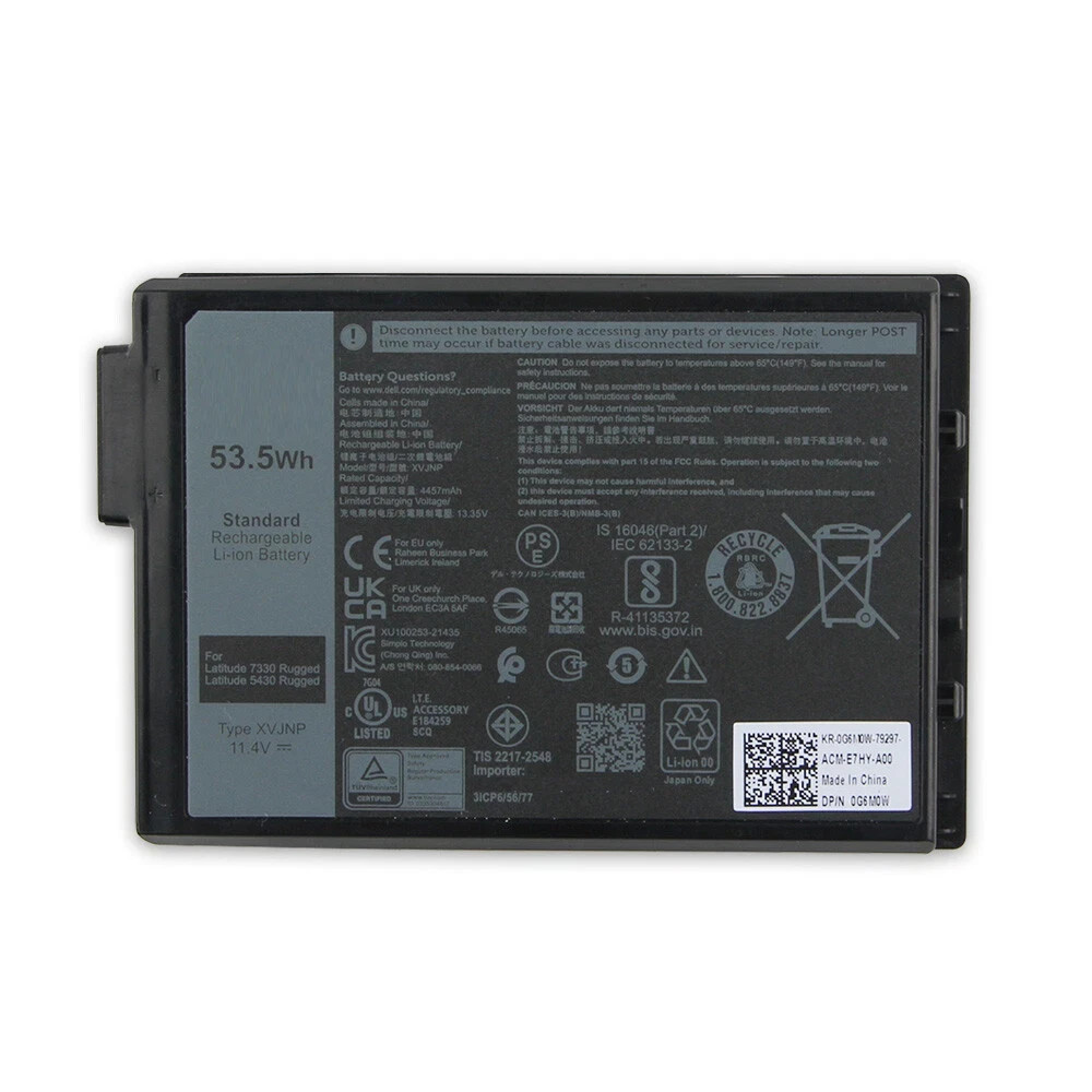 Lot of 3 Dell Genuine Battery  5430 7330 Rugged Extreme 53.5Wh11.4V 06JRCP XVJNP