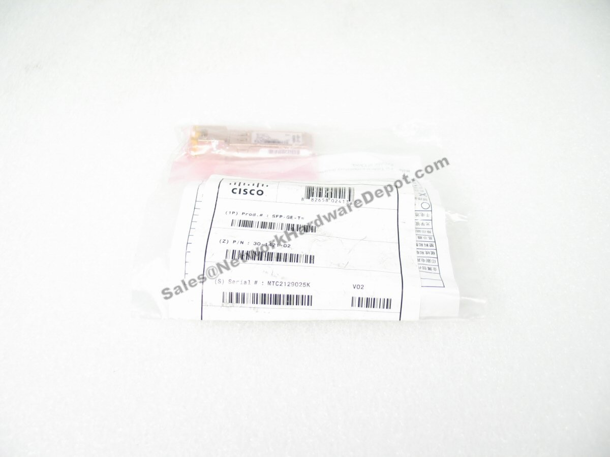 Cisco GENUINE SFP-GE-T Copper RJ45 1Gb Transceiver *NEW IN BAG*