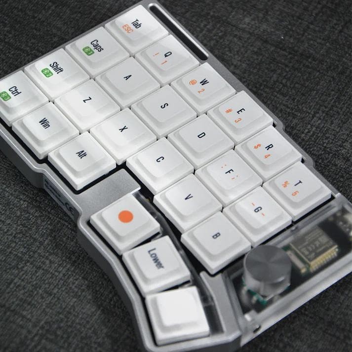 Cornix LP Wireless Split Keyboard 6063 Aluminum Silver Bluetooth USB-C