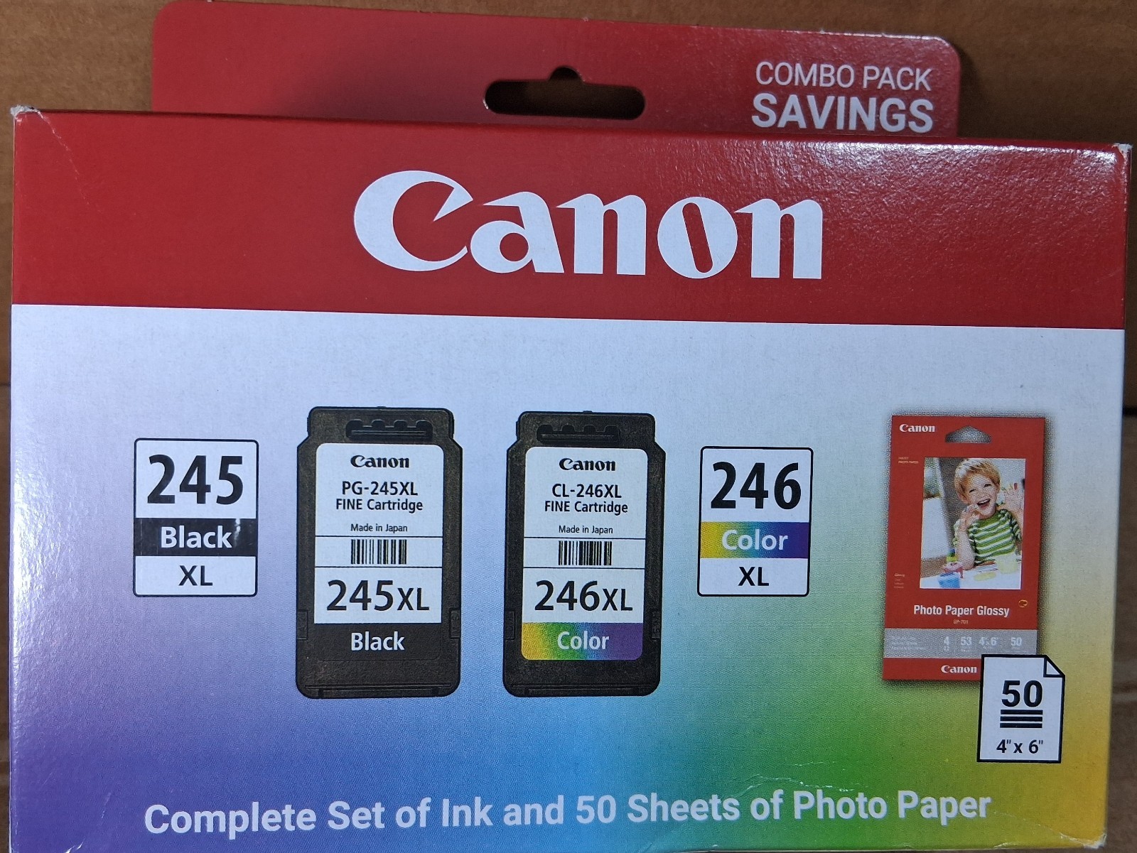 Genuine Canon PG 245xl Black CL 246xl Color Ink Cartridge