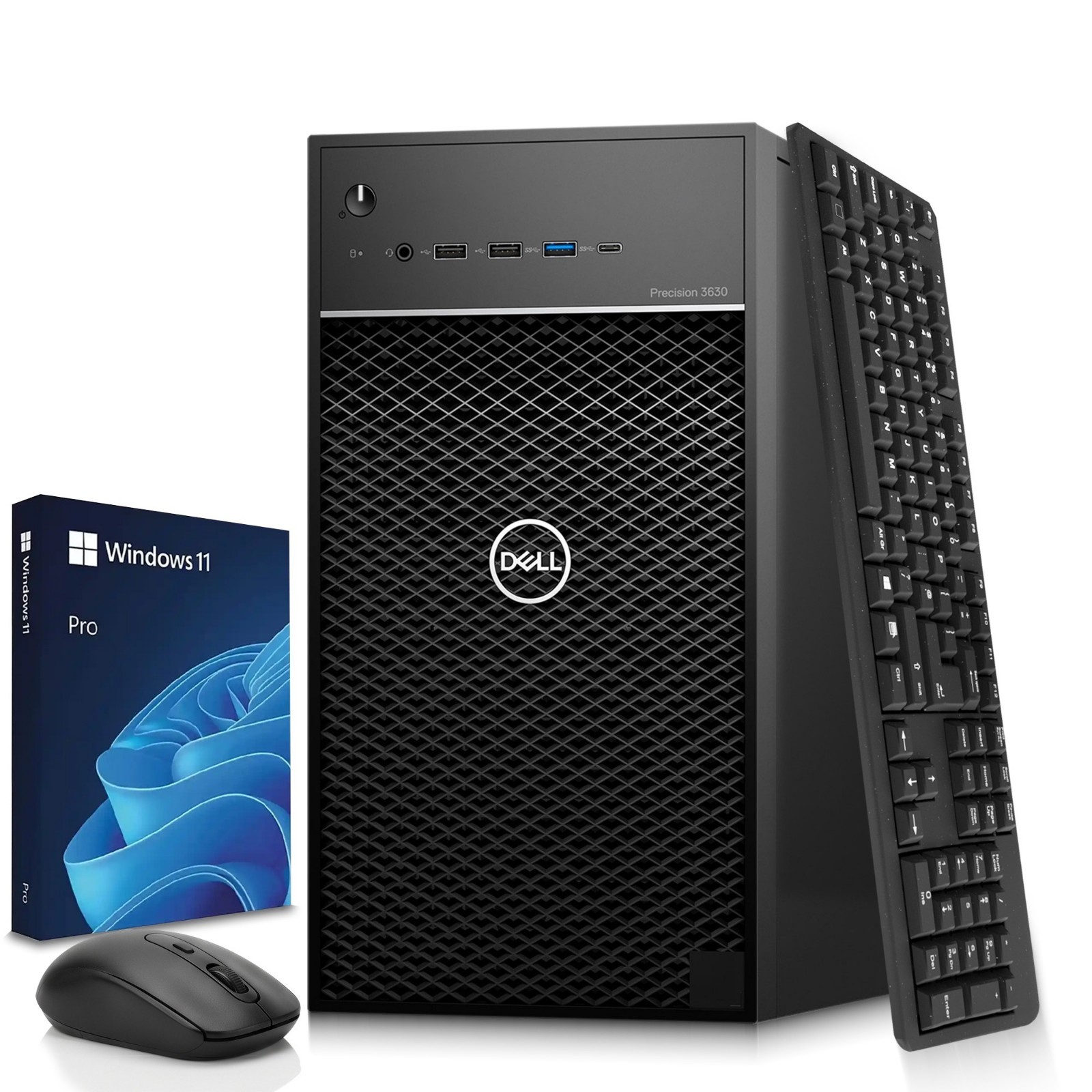 Dell 3630 Mini Tower i7-8th 32GB RAM 1TB SSD 500GB HDD Wi-Fi KB&M Windows 11 Pro