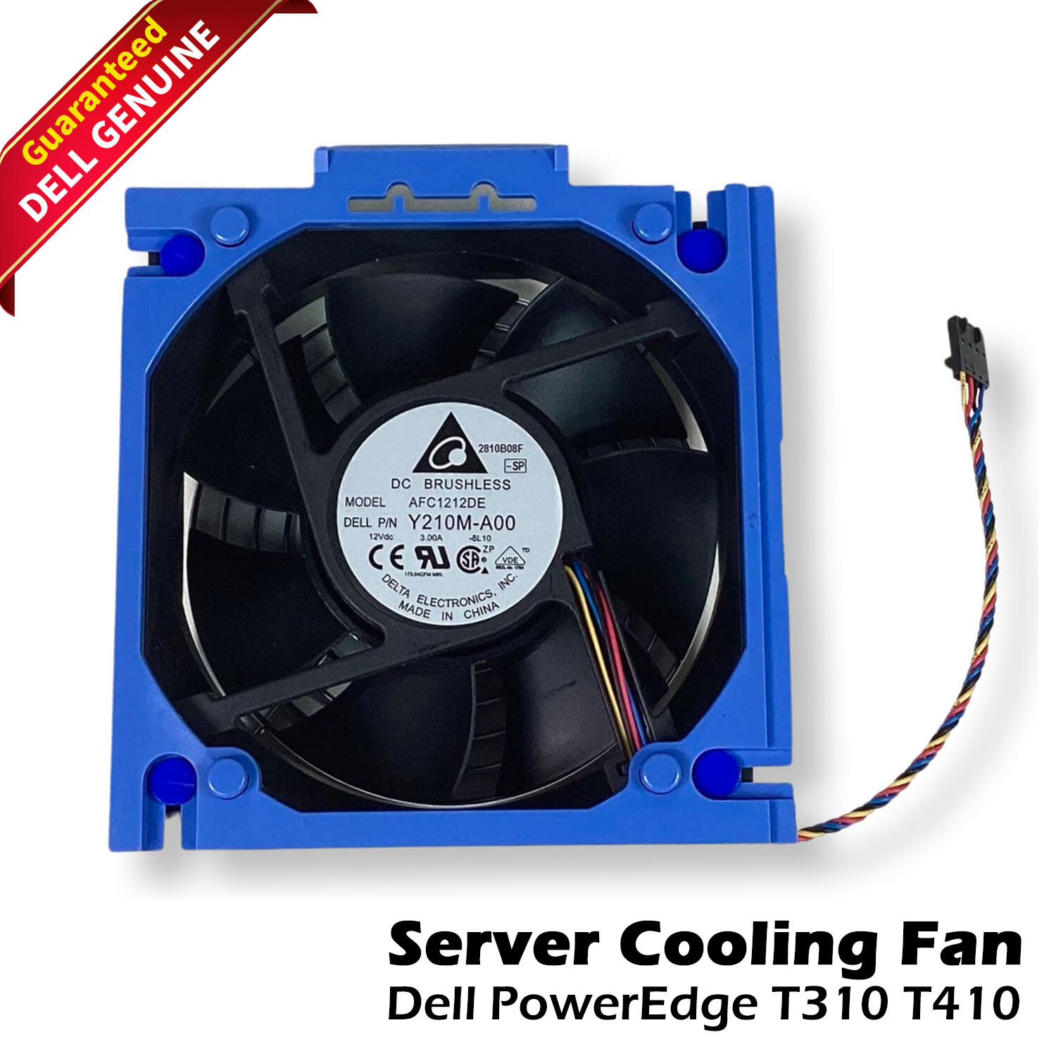 Dell POWEREDGE T310 Cooling Fan w/ Mount R150M D380M Y210M - NEW