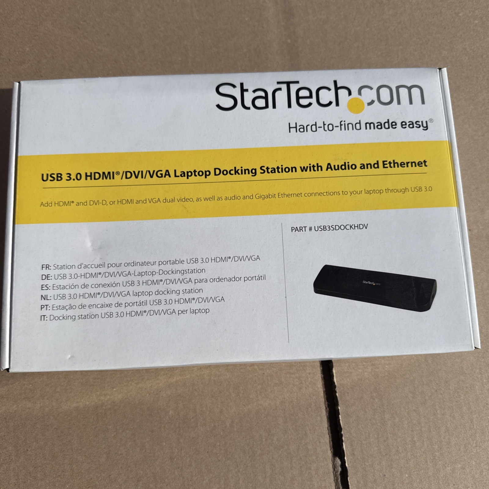 NEW StarTech USB3SDOCKHDV USB3.0 Dock HDMI DVI VGA Gigabit Ethernet